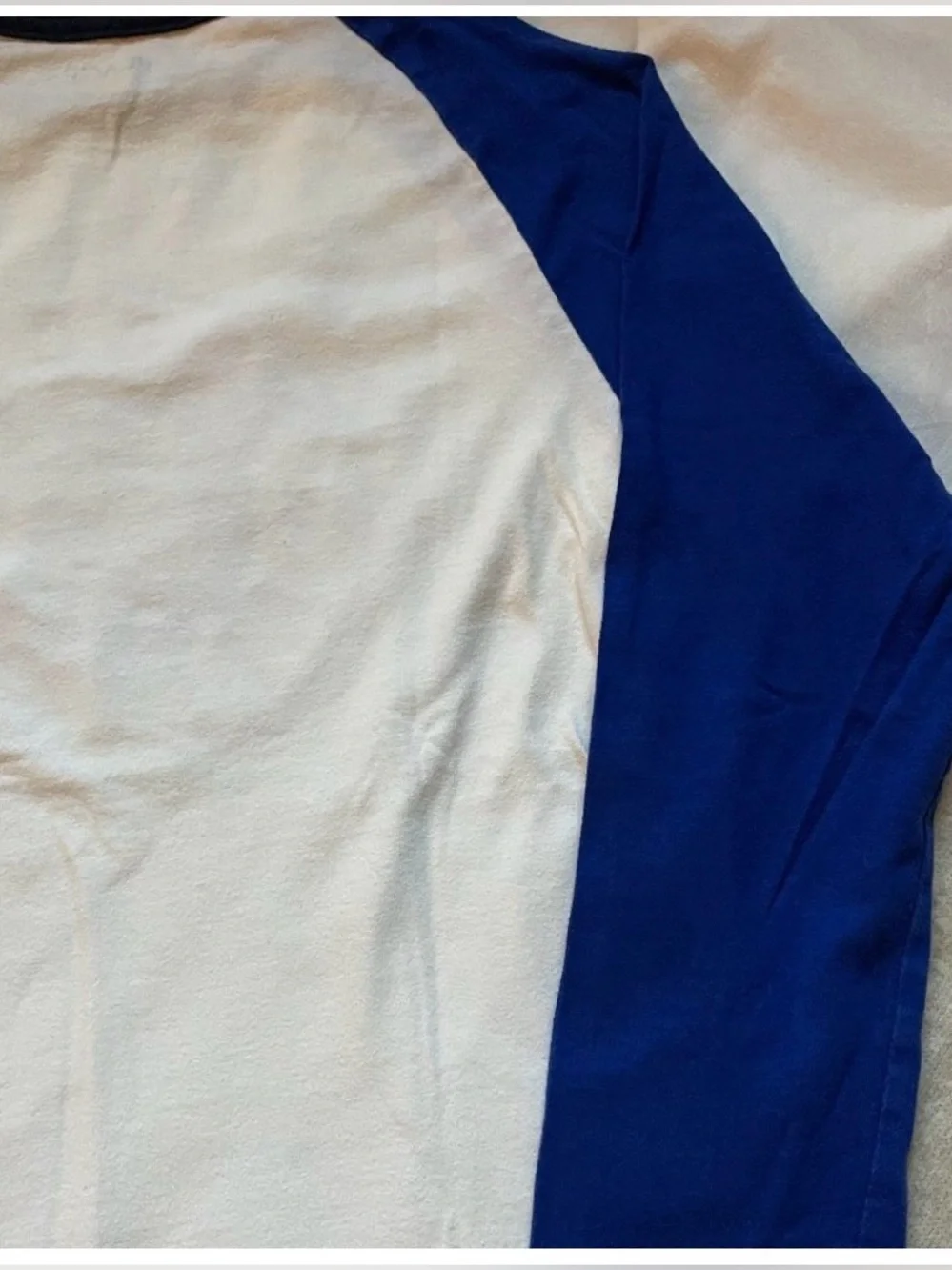 Children’s Place Boys sz 5/6 Soccer All Star Raglan Long Sleeve Shirt Blue White